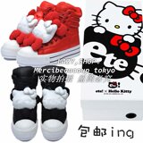 现货包邮 ete x hello kitty立体猫头形 蝴蝶结 软皮厚底鞋