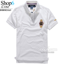 拍卖!原价196★Shop6男装珠地网布纯棉精致短袖T恤 白色M码 2370