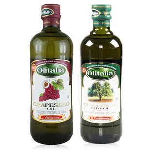  意大利第一品牌 奥尼Olitalia葡萄籽油500ml+特级初榨橄榄油500ml