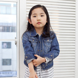 巧可巧克童装 女童春装2012新款韩版潮流休闲开衫上衣服牛仔外套