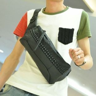  帅气运动肩挎胸包男士胸包潮男包双肩书包单肩斜挎包男包手提包