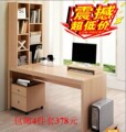 包邮简约电脑桌宜家分体书桌台式家用办公桌书柜 组合电脑桌