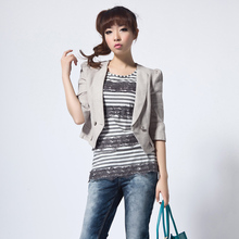 【<span class=H>森马</span>semir】女款时尚麻质短西服原价239元12119112002