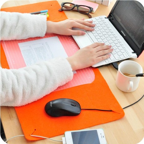 韩版多功能毛毡办公桌垫 电脑书桌垫鼠标键盘