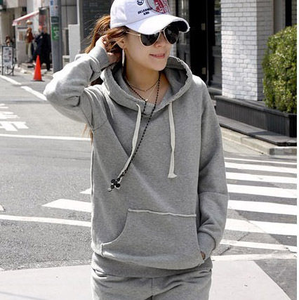韩国李孝利同款●冬装<span class=H>女</span>装装卫衣套头<span class=H>外套</span>●重磅棉 W9018