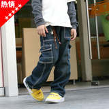 雀太郎 童装 秋冬款 男童 牛仔裤 儿童牛仔长裤 94F10012