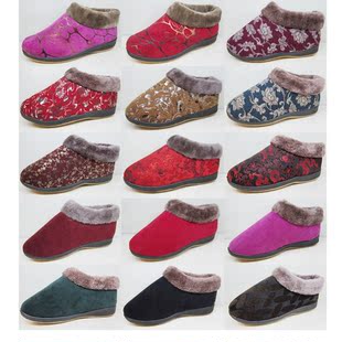  清仓处理老北京布鞋女鞋秋冬新款毛口短靴平跟加厚软底棉鞋雪地靴