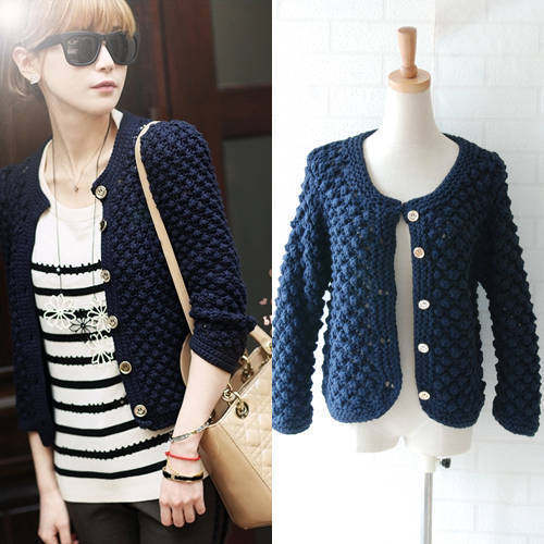 【多图】新款棒针<em>毛衣开衫怎么样</em>,新款棒针毛