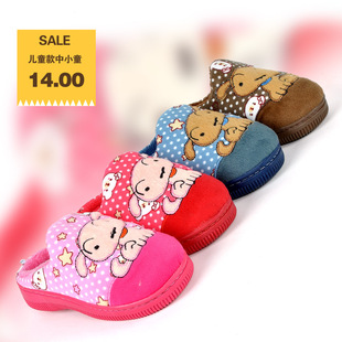  新款儿童卡通下狗棉拖鞋 家居室内棉鞋 拖鞋