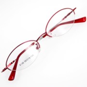 丹阳眼镜记忆钛合金，超轻半框近视眼镜架女款眼睛，框椭圆形