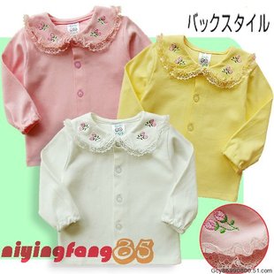 春秋儿童长袖衬衫 婴儿打底衫 纯棉衬衣 男女童衬衫 0-3岁 衬衫