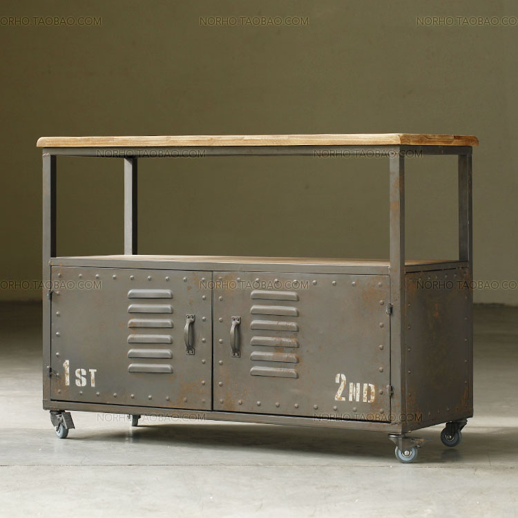 loft Industry To fake something antique Iron art Sideboard move Tin TV cabinet a living room The wall Storage Wine cabinet Entrance cabinetin the Residential furniture , Cabinet , Sideboard category - from Buy2taobao.com to provide professional Taobao agent buy service