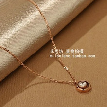 El estilo de Cartier collar de diamantes Cartier collar de oro rosa de mujer clavícula joyas Corea joyas de la cadena