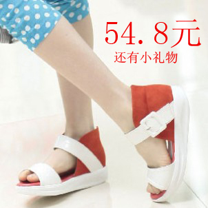  街头潮鞋女童鞋新款漆皮女童凉鞋牛筋鞋底中大童罗马韩版凉鞋五折