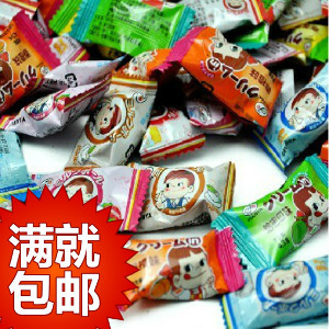  正宗不二家香醇牛奶味硬糖散装500g批发结婚庆喜糖水果味糖果零食