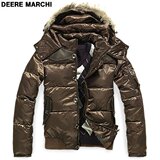 爆卖数千 DEERE MARCHI迪尔.马奇英伦保暖可脱帽棉衣外套 09018咖