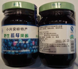  忠芝野生蓝莓果酱 180G瓶 果肉果酱 小兴安岭伊春特产