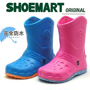  外贸原单男女童雨靴日本小孩 亲子儿童雨鞋宝宝水靴防滑水鞋内胆
