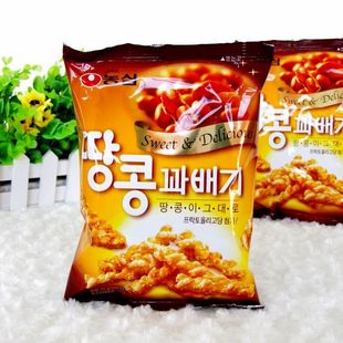  韩国进口零食 韩式风味 农心花生蜂蜜条 休闲膨化食品70g