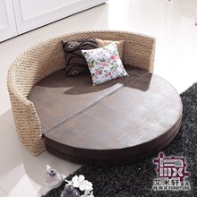新风尚 艾米轩 藤沙发床 皮艺双人床 折叠床塌塌米 客厅家具 1037