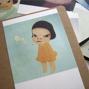 【和风小物】日本现代画家奈良美智绘画 明信