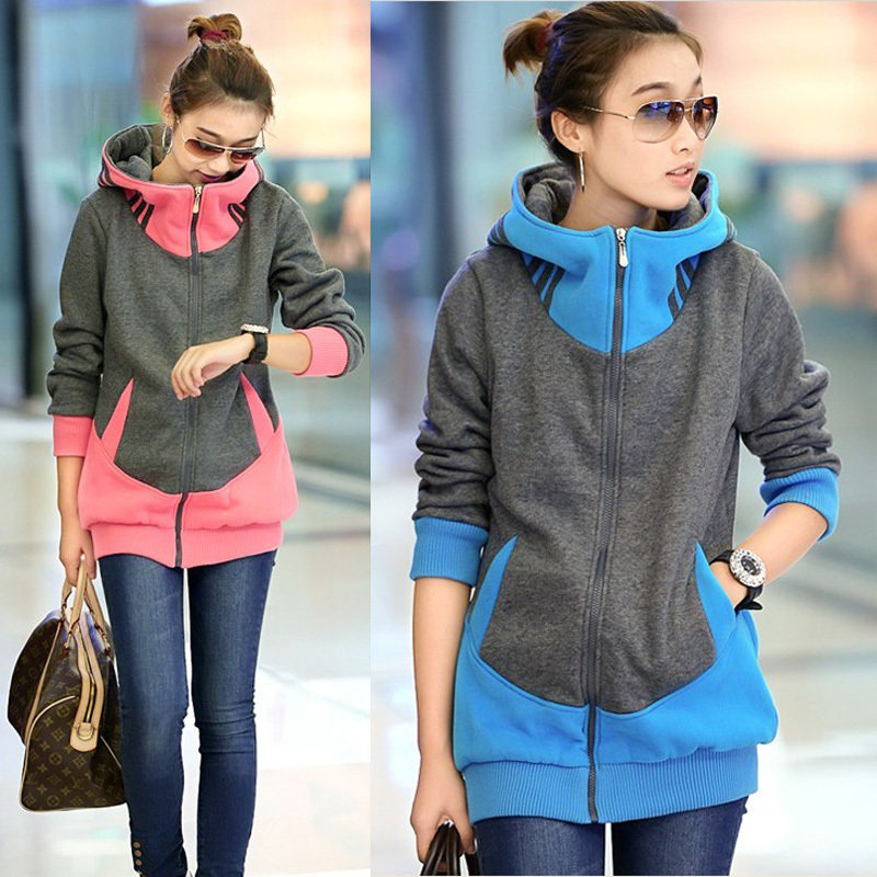 【多图】女大码加厚抓绒<em>中长卫衣 - 女</em>大码加厚