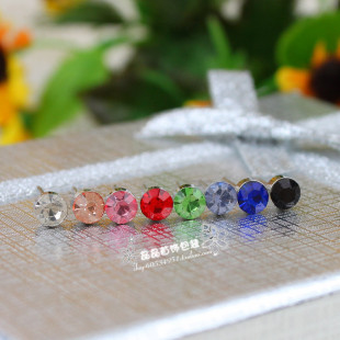  冲冠特价 水钻耳钉 瑞丽耳钉 钻石耳钉 韩国耳钉 格子铺饰品批发