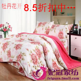 妃冠 床上用品 珊瑚绒被套 加厚秋冬保暖被罩 单人双人 特价包邮
