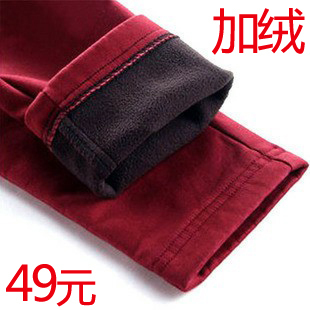  加绒 秋冬打底裤女加绒保暖韩版超修身瘦腿 弹力棉铅笔裤