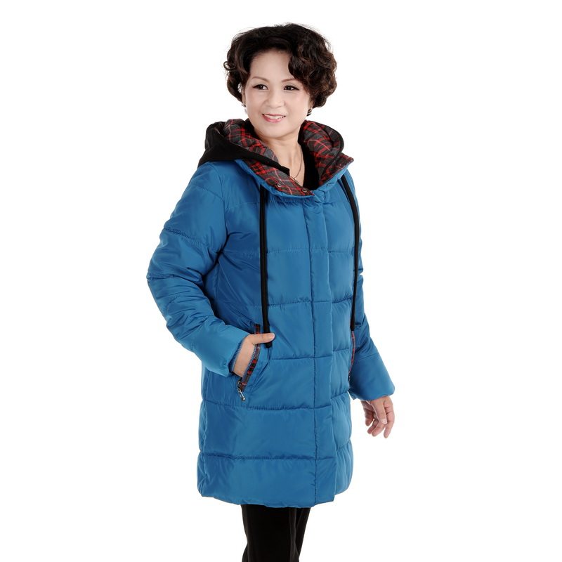 特价中年女士冬装新品妈妈棉服中长款修身羽绒棉中老年女装棉衣