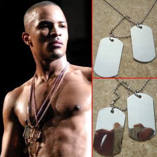  T.I.等欧美嘻哈hiphop巨星超爱双军牌BBOY项链街舞饰品男项坠挂链