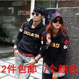 情侣卫衣新款春装女式男式单衣春季外套运动休闲加拿大枫叶套头衫