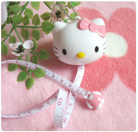卖疯啦hello kitty/超可爱自动伸缩卷尺挂件 网购必备/公仔/挂件