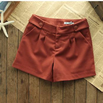 <em>短裤</em>搭配_冬天<em>短裤女</em>秋<em>冬款</em>毛呢<em>女短裤</em>大码女