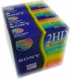 正品行货 SONY(索尼) 1.44M 3.5寸 磁盘 软盘  磁盘 10片装