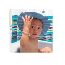 中小童必备宝宝爱上洗澡 考比婴幼儿洗发帽/理发帽（蓝黄粉）