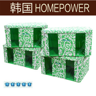  韩国Home power百纳箱钢架牛津布收纳箱田园风整理箱大号有盖套装