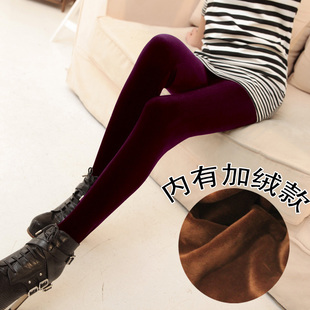  特价！秋冬新款金丝绒打底裤女 加绒加厚显瘦高弹力铅笔裤小脚裤