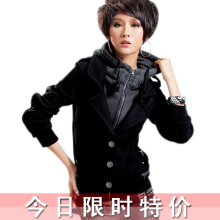佐优库 2012春款新款 女装韩版短外套假两件加厚外套 外衣