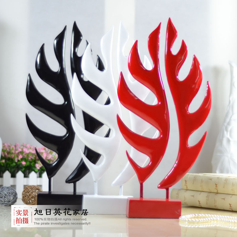 树叶现代家居摆设装饰品简约乔迁之喜礼品新居时尚树脂工艺品摆件 树叶现代家居摆设装饰品简约乔迁之喜礼品新居时尚树脂工艺品摆件
