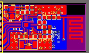 nrf24l01模块pcbnrf24l01模块蛇形，线pcb蛇形天线，板载天线2.4gh