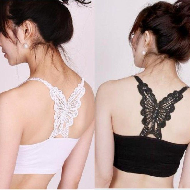 2011新品夏装 韩版女装 后背蝴蝶结缕空水钻抹胸裹胸小背心N185#