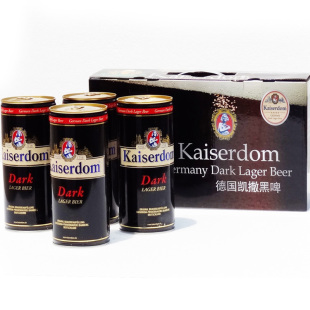  德国原装进口 Kaiserdom 凯撒黑啤酒 4X1L礼盒装 特价2盒区域包邮