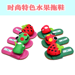  换季清仓/新款童鞋日韩流行款水果拼盘图案软底儿童凉拖鞋