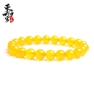 东海世家 特价 天然黄玛瑙手链正品 水晶手串饰品女 男士情侣手链