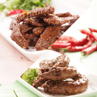  【周黑鸭食品旗舰店】鸭脖220gX2袋 鸭翅180gX1袋 武汉特产 零食
