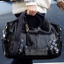 梦特娇专柜正品女包真皮牛皮2012新款黑色宝石单肩手提斜挎包包