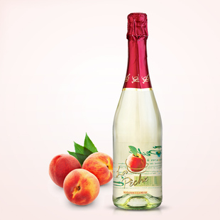  【酒美】法国原瓶进口 新感觉 桃子风味起泡酒 香槟气泡酒葡萄酒