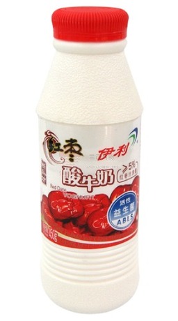 伊利酸奶 伊利红枣酸牛奶 450g*12瓶北京包邮