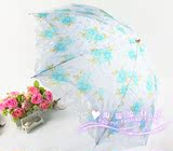 特价：专柜正品太阳城二折双层印花遮阳伞/晴雨伞 蓝色